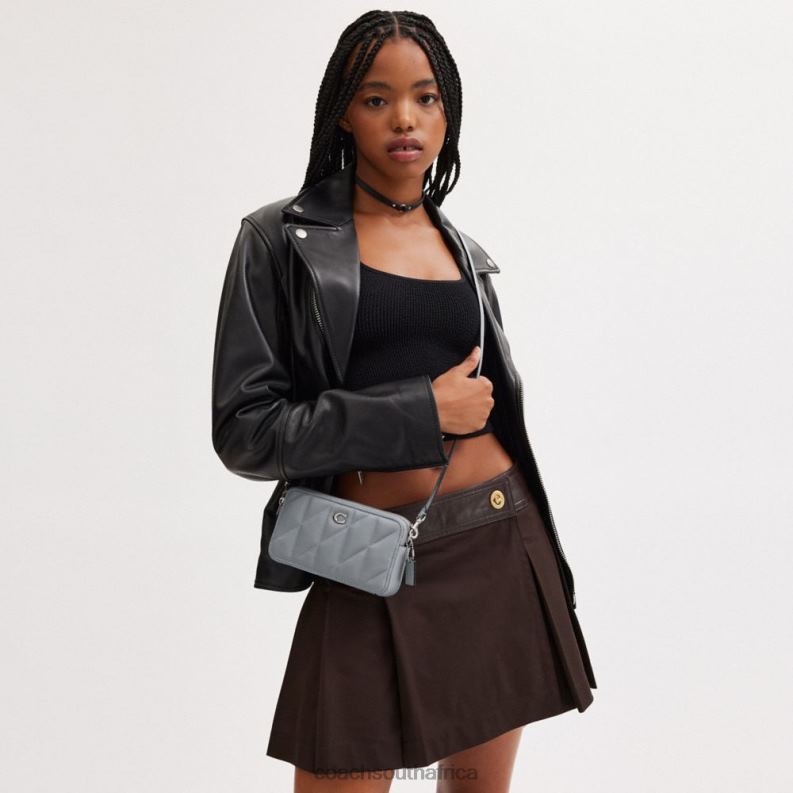 Coach Women KIRA CROSSBODY WITH PILLOW QUILTING LH/Grey Blue 4ZRDJ310