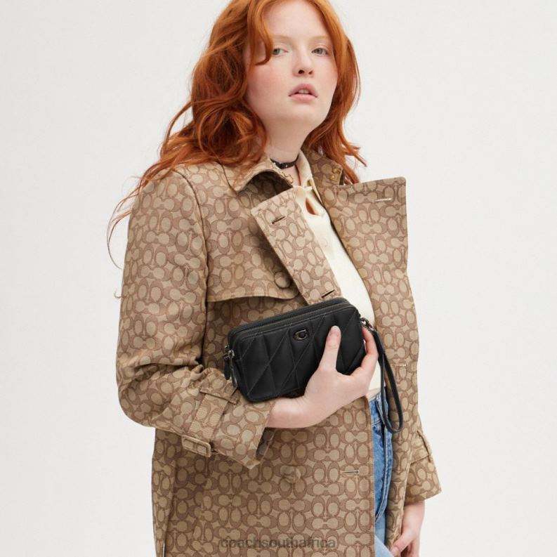 Coach Women KIRA CROSSBODY WITH PILLOW QUILTING V5/Black 4ZRDJ311