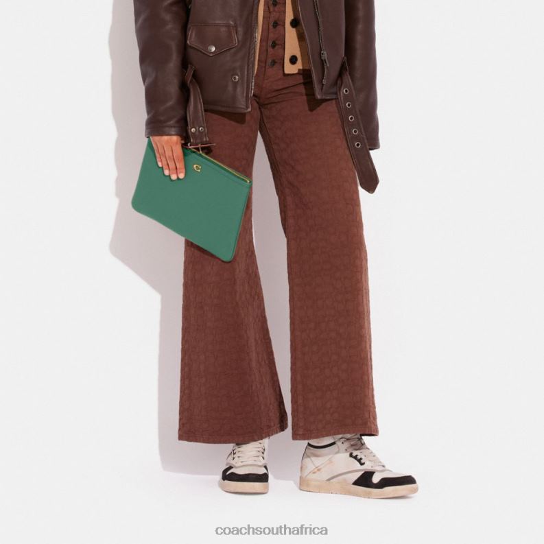 Coach Women POUCH 28 B4/Bright Green 4ZRDJ316