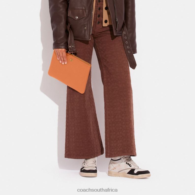 Coach Women POUCH 28 B4/Faded Orange 4ZRDJ317