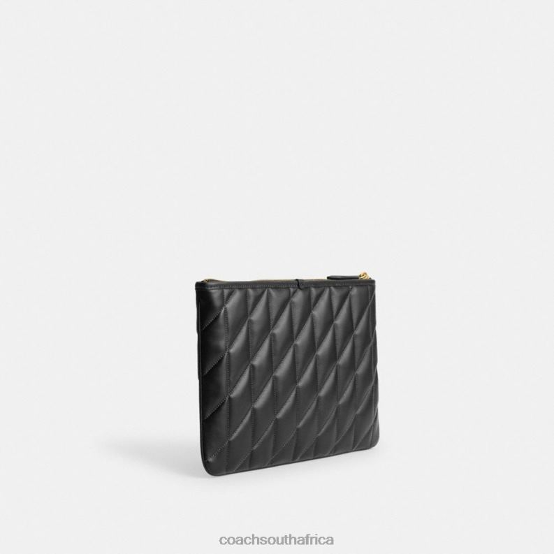 Coach Women POUCH 28 WITH PILLOW QUILTING B4/BLACK 4ZRDJ308