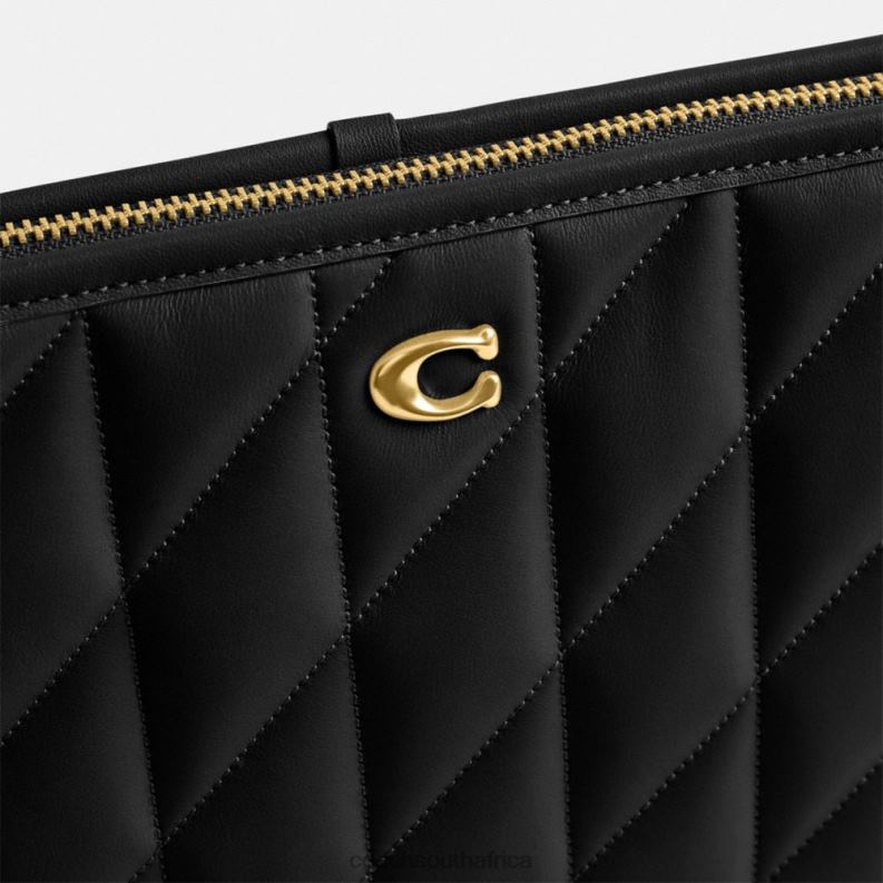 Coach Women POUCH 28 WITH PILLOW QUILTING B4/BLACK 4ZRDJ308