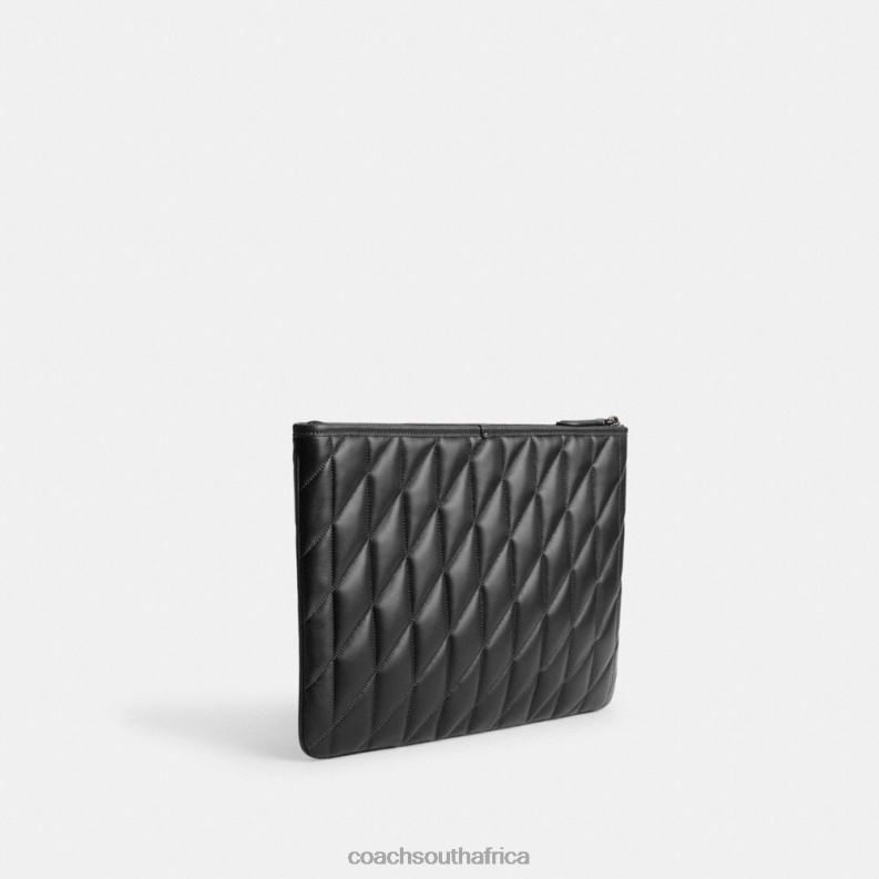 Coach Women POUCH 33 WITH PILLOW QUILTING V5/Black 4ZRDJ307