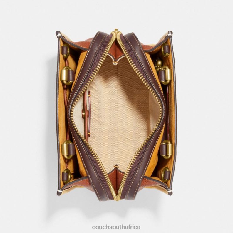 Coach Women ROGUE 20 IN COLORBLOCK REGENERATIVE LEATHER B4/Hay Multi 4ZRDJ81