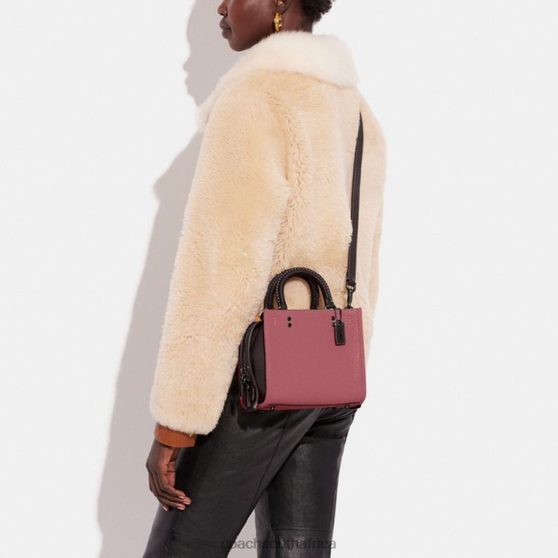 Coach Women ROGUE 20 IN COLORBLOCK REGENERATIVE LEATHER V5/Rouge Multi 4ZRDJ84