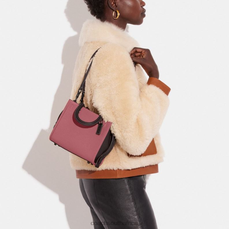 Coach Women ROGUE 20 IN COLORBLOCK REGENERATIVE LEATHER V5/Rouge Multi 4ZRDJ84