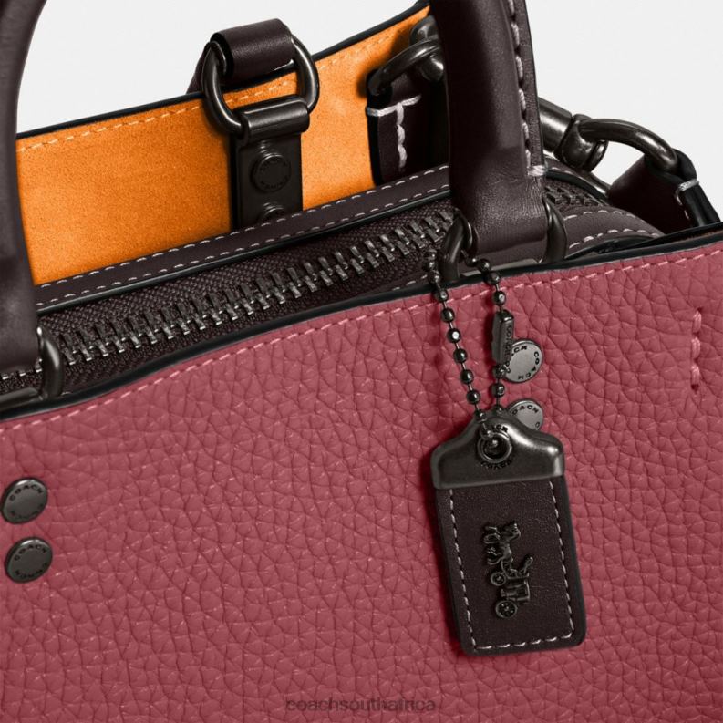 Coach Women ROGUE 20 IN COLORBLOCK REGENERATIVE LEATHER V5/Rouge Multi 4ZRDJ84