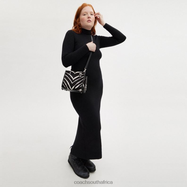 Coach Women ROGUE 20 IN HAIRCALF WITH ZEBRA PRINT LH/Zebra 4ZRDJ89