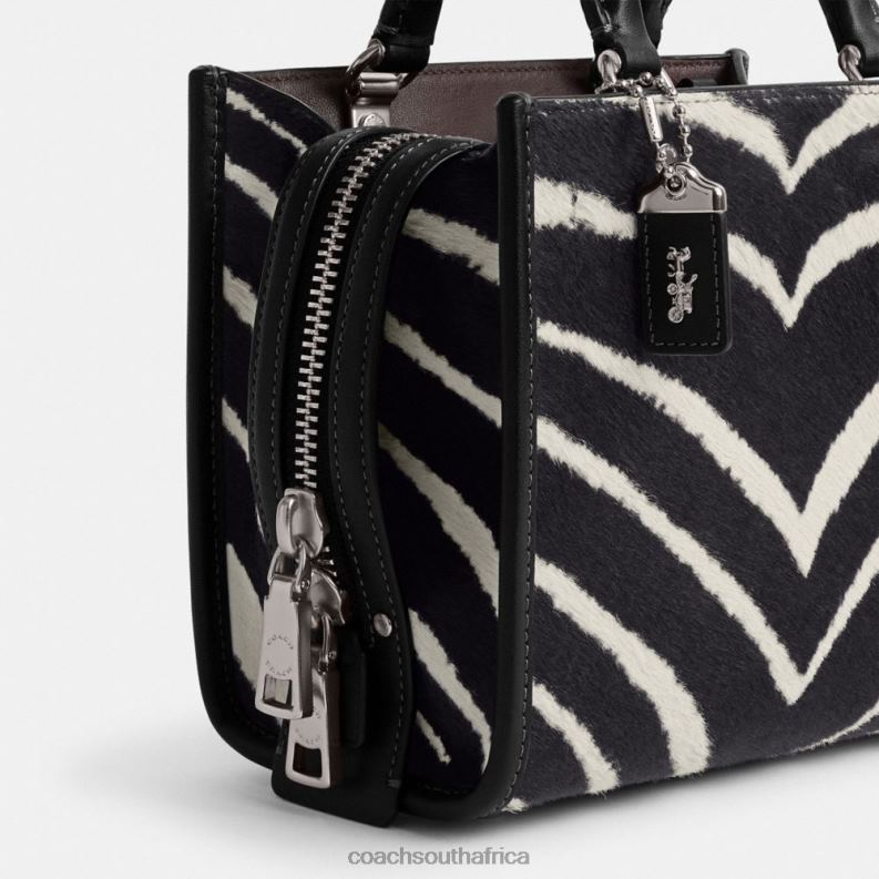 Coach Women ROGUE 20 IN HAIRCALF WITH ZEBRA PRINT LH/Zebra 4ZRDJ89