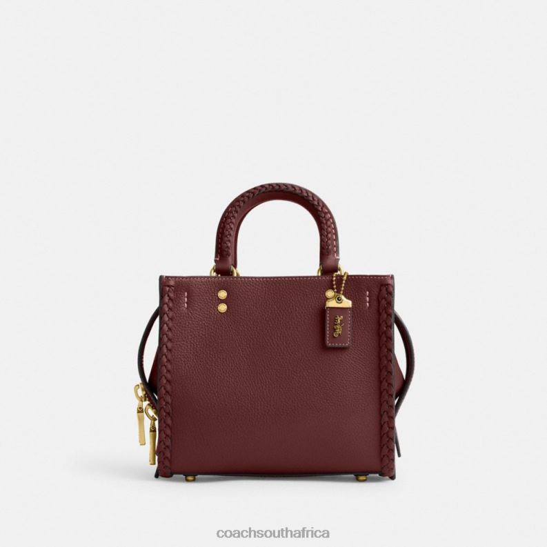 Coach Women ROGUE 20 WITH BRAID B4/WINE 4ZRDJ80