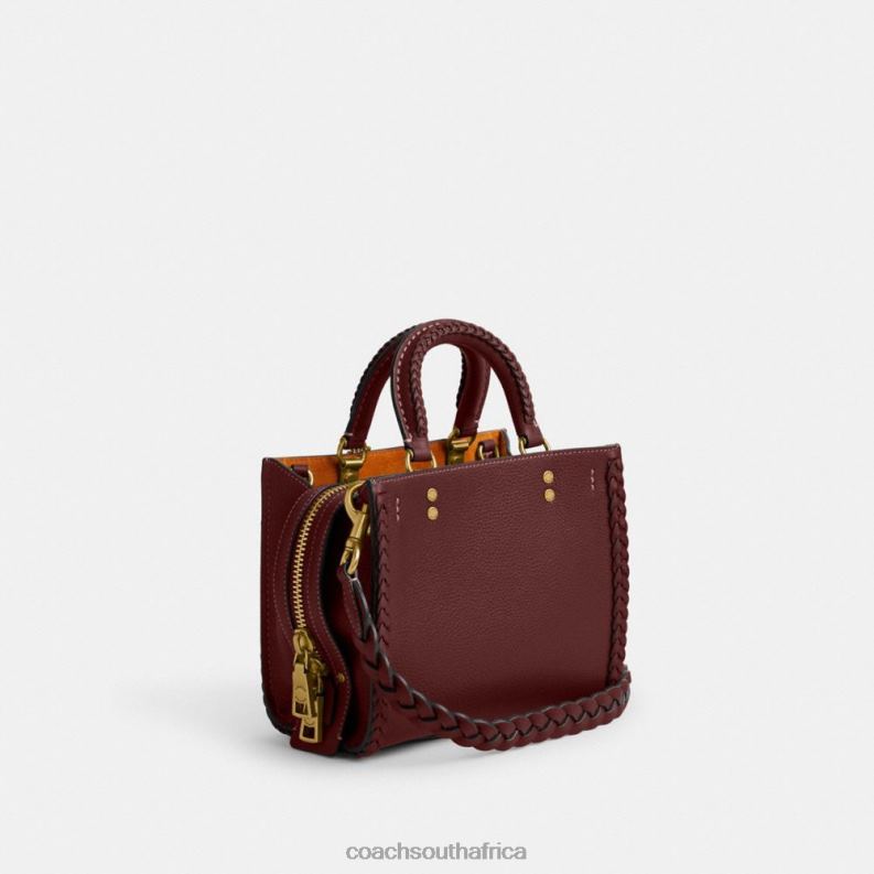 Coach Women ROGUE 20 WITH BRAID B4/WINE 4ZRDJ80