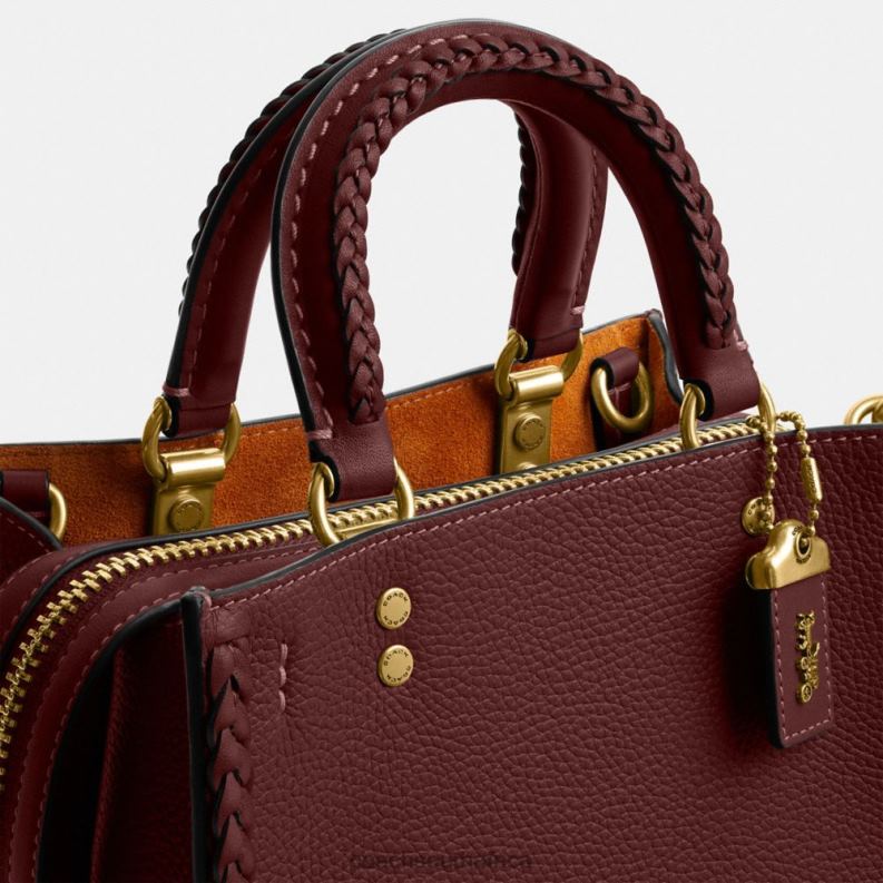 Coach Women ROGUE 20 WITH BRAID B4/WINE 4ZRDJ80