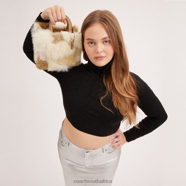 Coach Women ROGUE 20 WITH PATCHWORK B4/NATURAL MULTI 4ZRDJ87