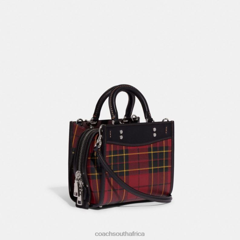 Coach Women ROGUE 20 WITH PLAID PRINT LH/Cherry Multi 4ZRDJ83