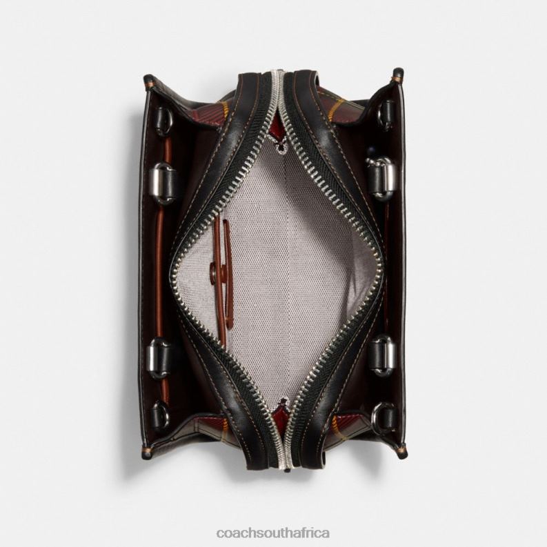 Coach Women ROGUE 20 WITH PLAID PRINT LH/Cherry Multi 4ZRDJ83