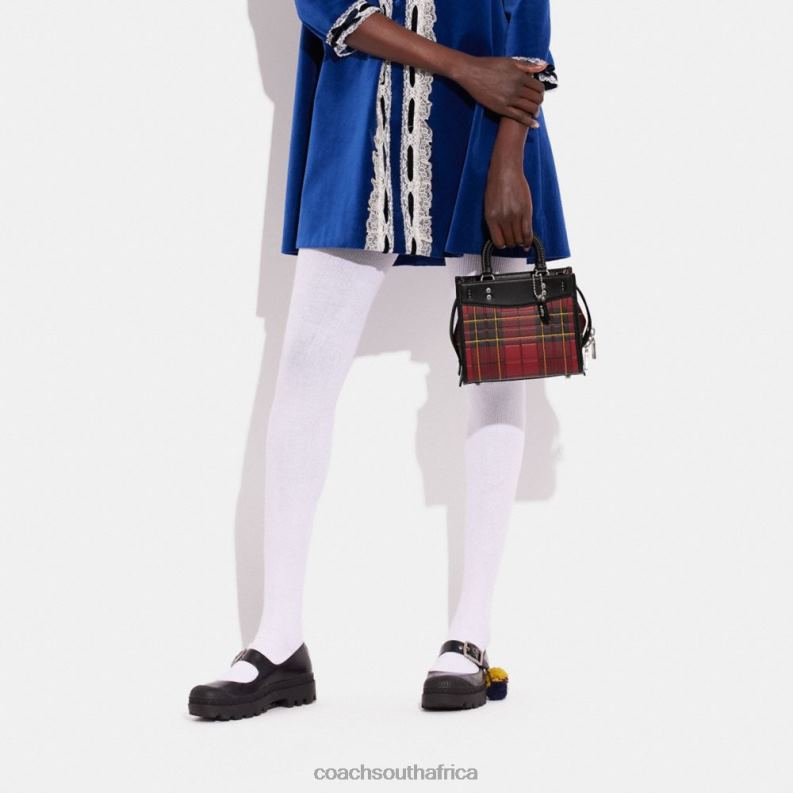 Coach Women ROGUE 20 WITH PLAID PRINT LH/Cherry Multi 4ZRDJ83