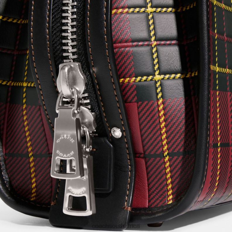Coach Women ROGUE 20 WITH PLAID PRINT LH/Cherry Multi 4ZRDJ83