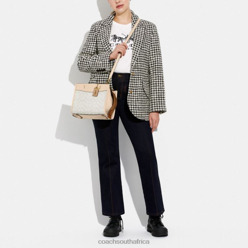 Coach Women ROGUE 25 IN SIGNATURE TEXTILE JACQUARD B4/Chalk Ivory Multi 4ZRDJ79