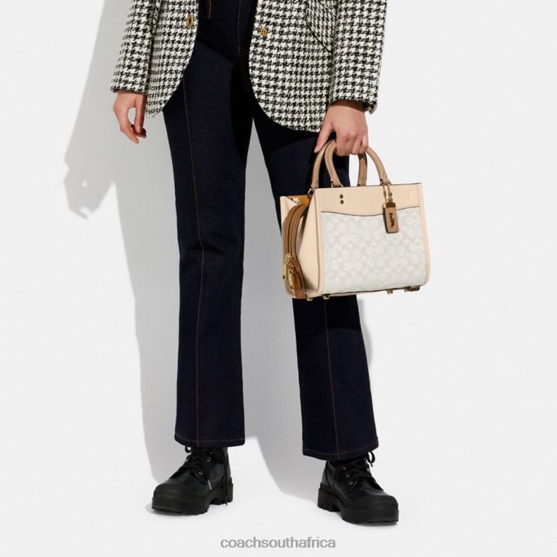 Coach Women ROGUE 25 IN SIGNATURE TEXTILE JACQUARD B4/Chalk Ivory Multi 4ZRDJ79