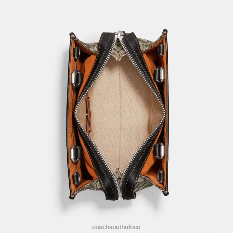 Coach Women ROGUE 25 IN SIGNATURE TEXTILE JACQUARD LH/Cocoa Black 4ZRDJ76