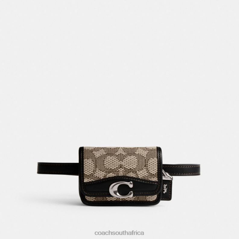Coach Women BANDIT CARD CASE BELT BAG IN SIGNATURE JACQUARD LH/Cocoa Black 4ZRDJ191