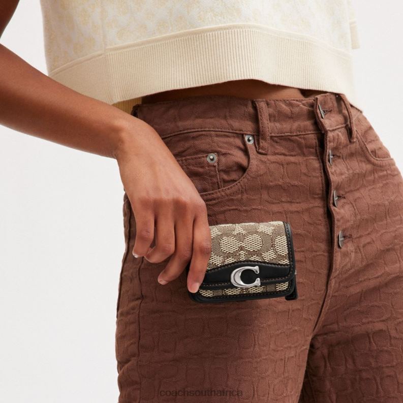 Coach Women BANDIT CARD CASE BELT BAG IN SIGNATURE JACQUARD LH/Cocoa Black 4ZRDJ191