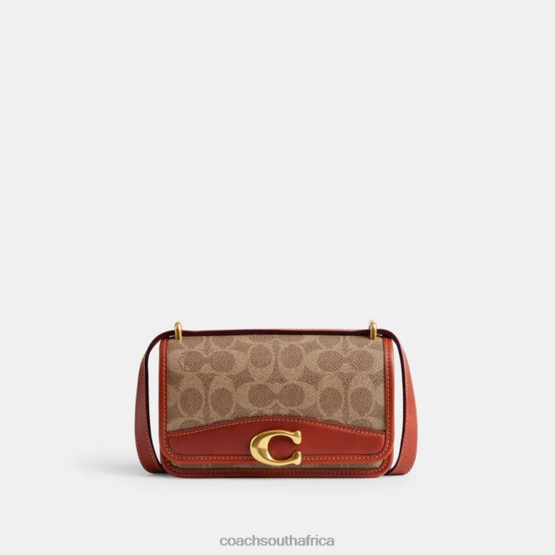 Coach Women COACH X MINT + SERF BANDIT CROSSBODY IN SIGNATURE CANVAS B4/Tan Rust 4ZRDJ181