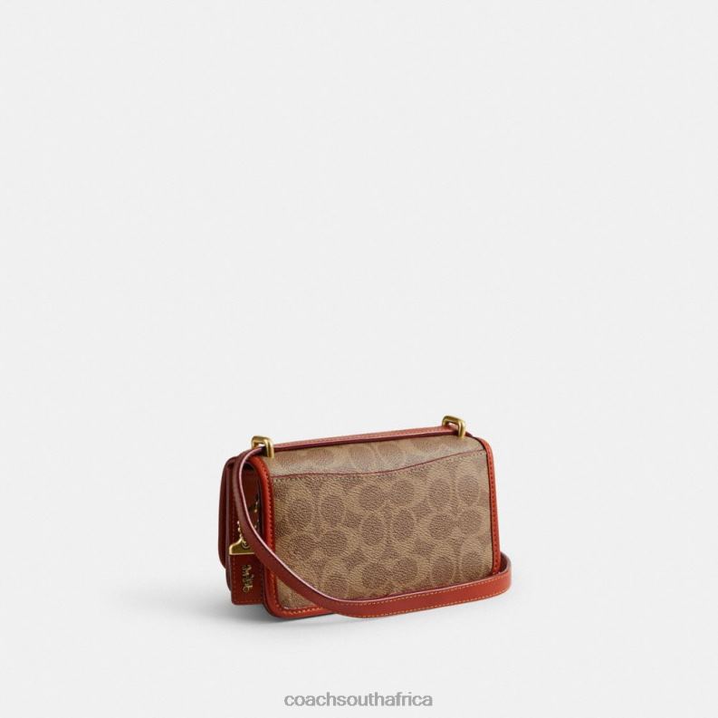 Coach Women COACH X MINT + SERF BANDIT CROSSBODY IN SIGNATURE CANVAS B4/Tan Rust 4ZRDJ181