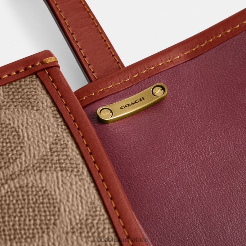 Coach Women COACH X MINT + SERF BANDIT CROSSBODY IN SIGNATURE CANVAS B4/Tan Rust 4ZRDJ181