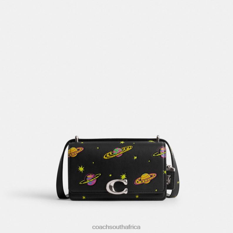 Coach Women COSMIC COACH BANDIT CROSSBODY WITH PLANET PRINT LH/Black Multi 4ZRDJ187