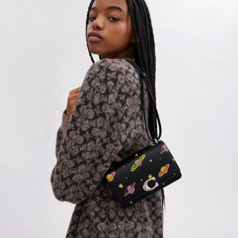Coach Women COSMIC COACH BANDIT CROSSBODY WITH PLANET PRINT LH/Black Multi 4ZRDJ187