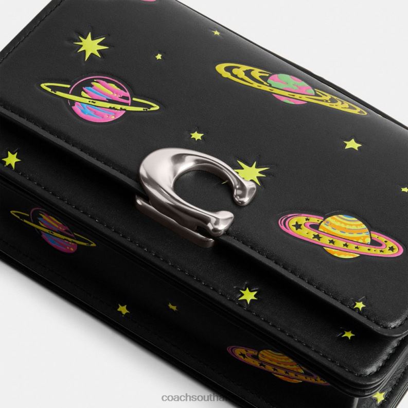 Coach Women COSMIC COACH BANDIT CROSSBODY WITH PLANET PRINT LH/Black Multi 4ZRDJ187