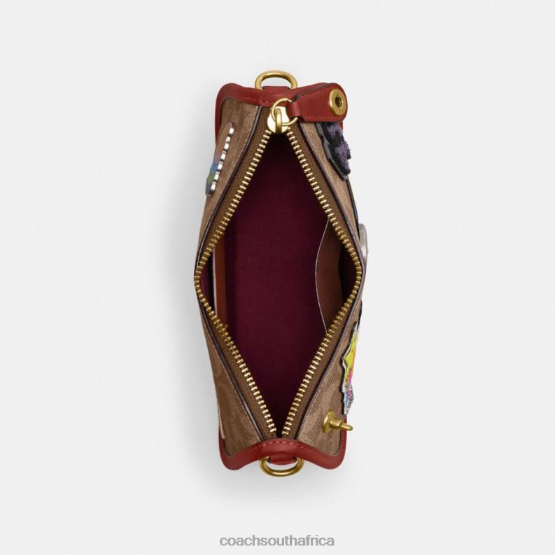 Coach Women COSMIC COACH SWINGER 20 IN SIGNATURE CANVAS WITH PATCHES B4/Tan Rust Multi 4ZRDJ186