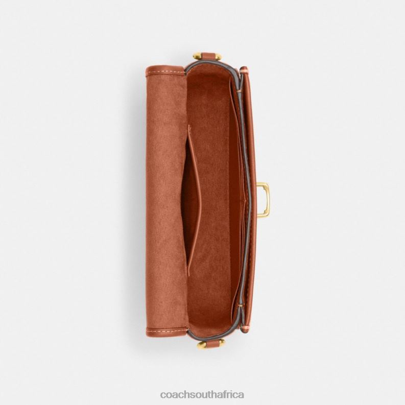 Coach Women STUDIO BAGUETTE BAG IN SIGNATURE TEXTILE JACQUARD B4/Cocoa Burnished Amb 4ZRDJ194