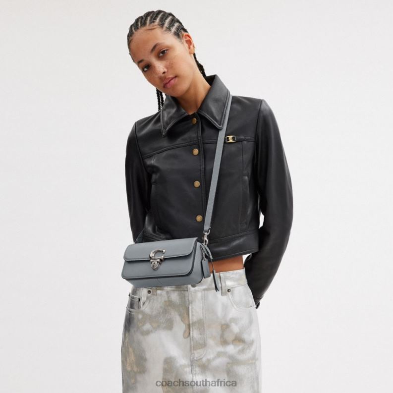 Coach Women STUDIO BAGUETTE BAG LH/Grey Blue 4ZRDJ190