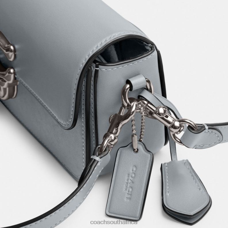 Coach Women STUDIO BAGUETTE BAG LH/Grey Blue 4ZRDJ190