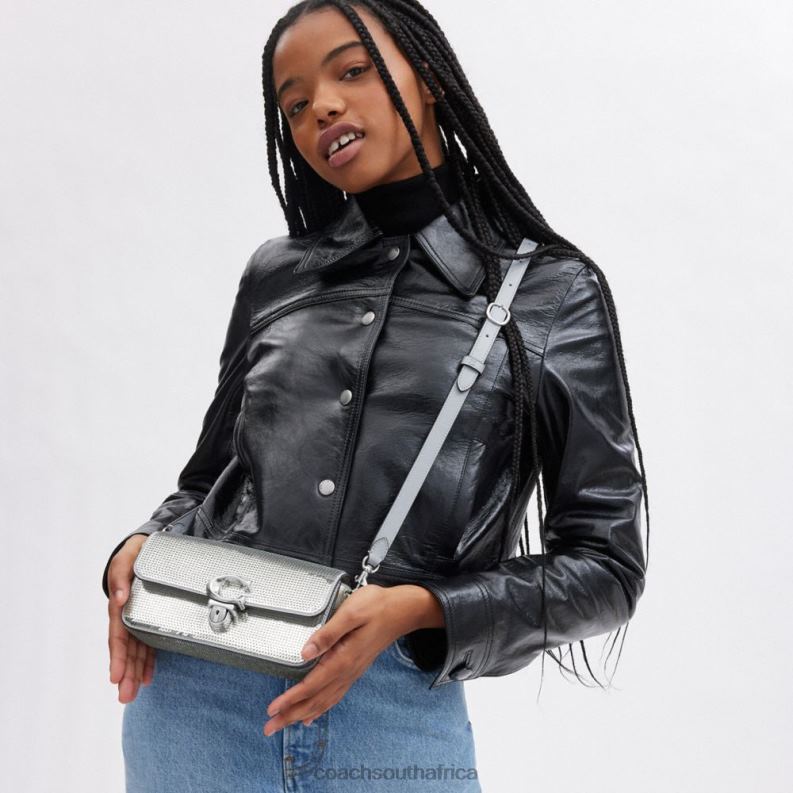 Coach Women STUDIO BAGUETTE BAG WITH SEQUINS LH/Silver 4ZRDJ184