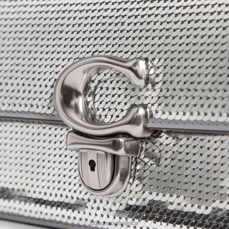 Coach Women STUDIO BAGUETTE BAG WITH SEQUINS LH/Silver 4ZRDJ184