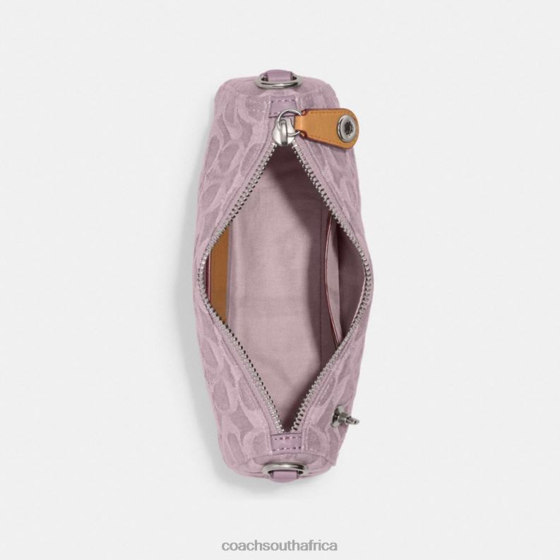 Coach Women SWINGER 20 IN SIGNATURE DENIM LH/Pale Purple 4ZRDJ199