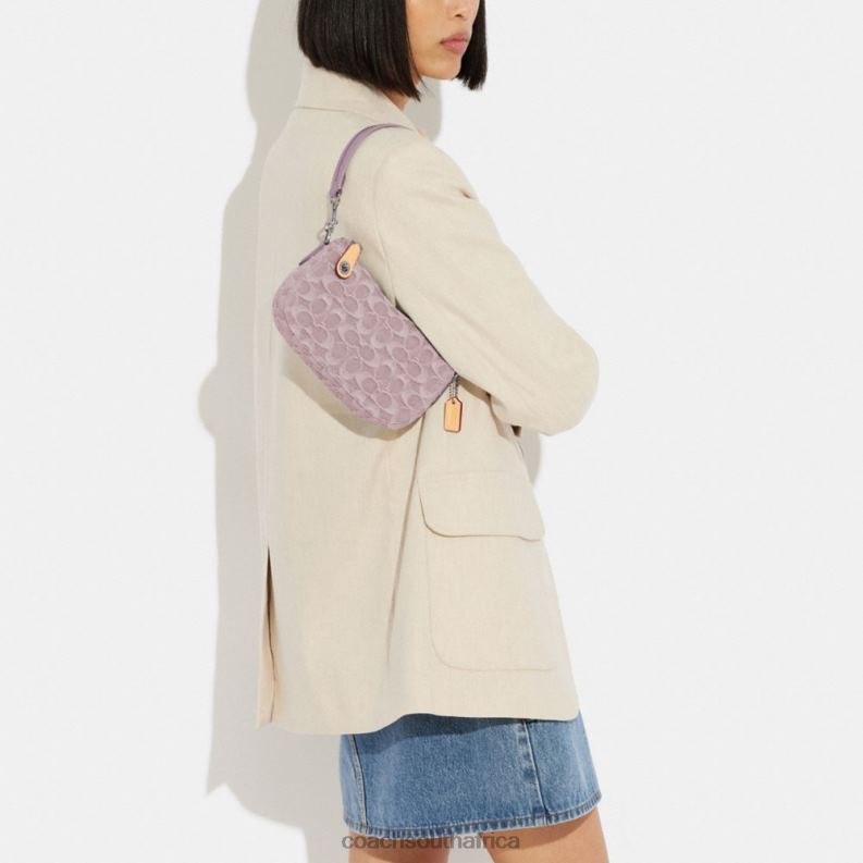 Coach Women SWINGER 20 IN SIGNATURE DENIM LH/Pale Purple 4ZRDJ199