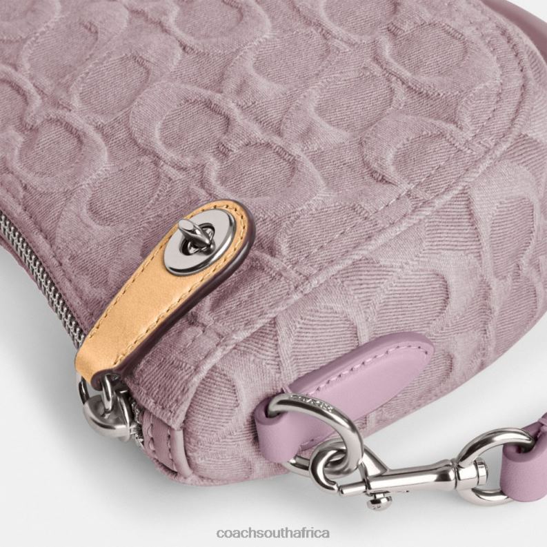 Coach Women SWINGER 20 IN SIGNATURE DENIM LH/Pale Purple 4ZRDJ199