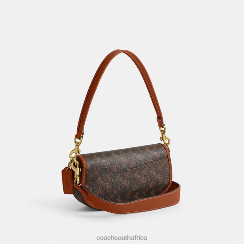 Coach Women HARLEY SHOULDER BAG 23 WITH HORSE AND CARRIAGE PRINT B4/Truffle Burnished Amber 4ZRDJ263