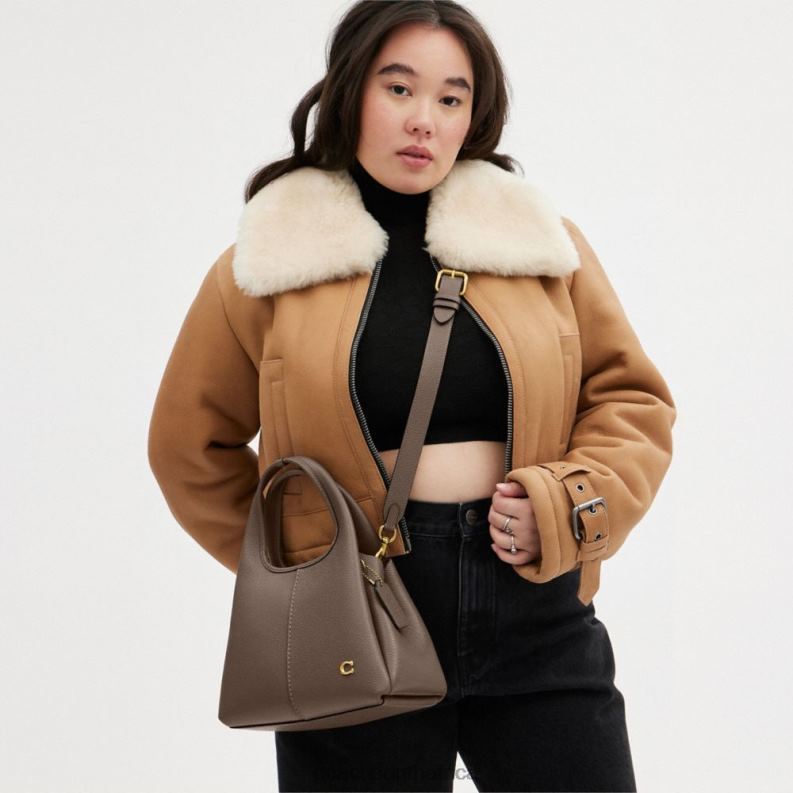 Coach Women LANA SHOULDER BAG 23 B4/DARK STONE 4ZRDJ278