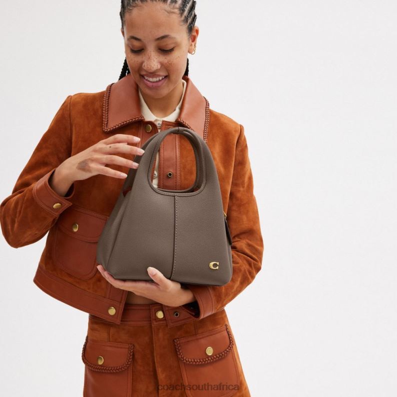 Coach Women LANA SHOULDER BAG 23 B4/DARK STONE 4ZRDJ278