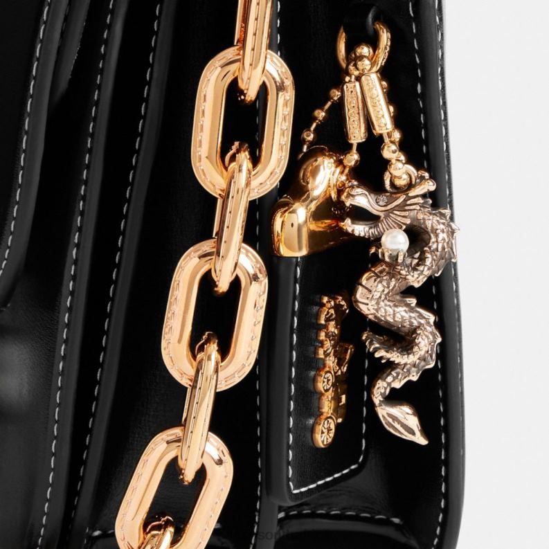 Coach Women NEW YEAR IDOL BAG WITH DRAGON RE/Black 4ZRDJ255