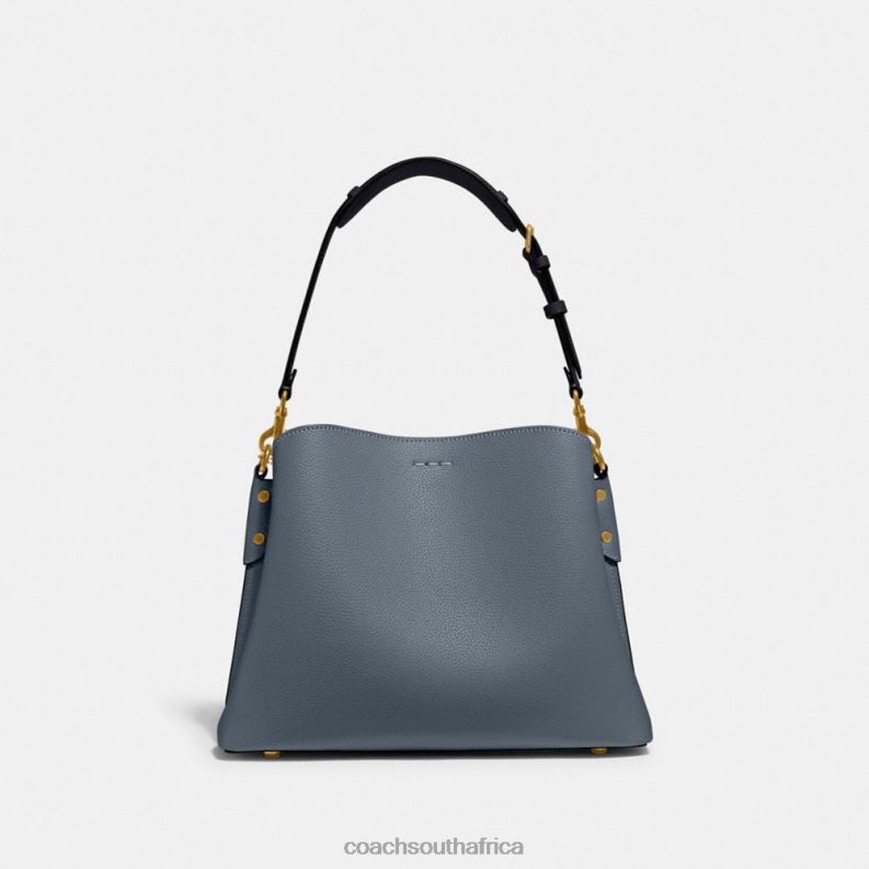 Coach Women WILLOW SHOULDER BAG IN COLORBLOCK B4/DENIM 4ZRDJ265