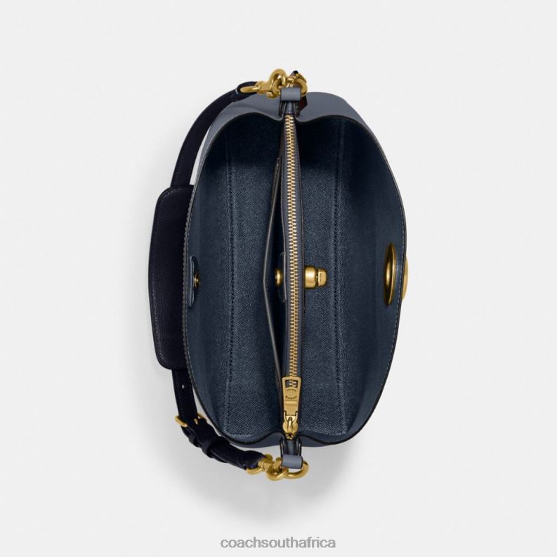 Coach Women WILLOW SHOULDER BAG IN COLORBLOCK B4/DENIM 4ZRDJ265