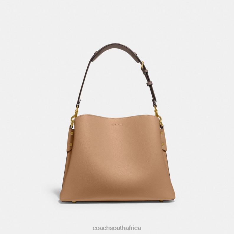 Coach Women WILLOW SHOULDER BAG IN COLORBLOCK B4/Toffee Multi 4ZRDJ266