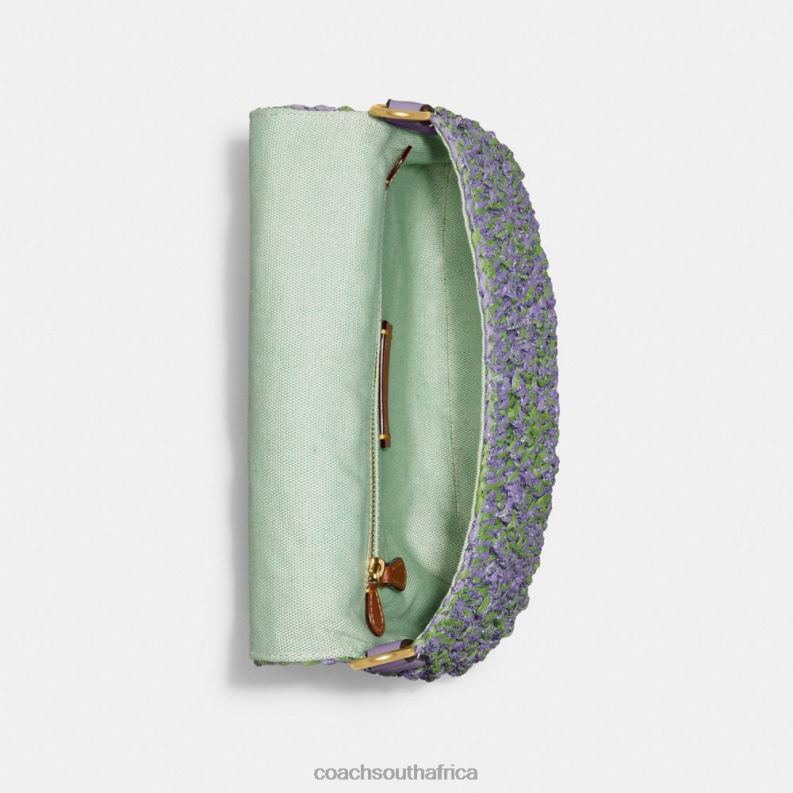 Coach Women SOFT TABBY SHOULDER BAG B4/Light Purple/Soft Green 4ZRDJ135