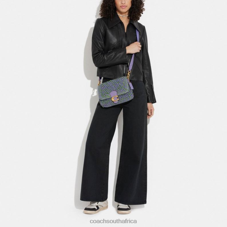 Coach Women SOFT TABBY SHOULDER BAG B4/Light Purple/Soft Green 4ZRDJ135